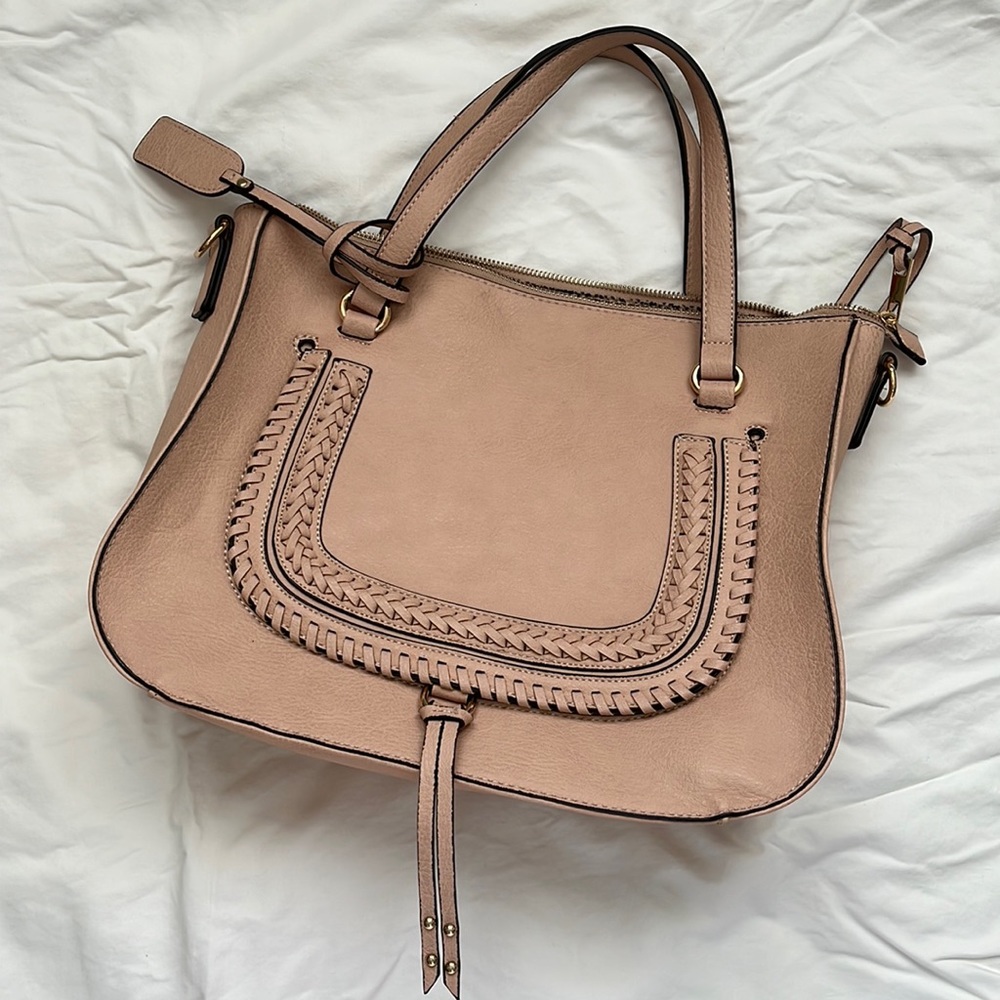Pale pink Sole Society bag.